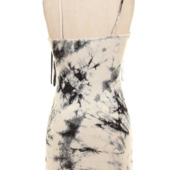 FRINGE DETAIL TIE DYE PRINT TANK DRESS - Picture 5 of 6